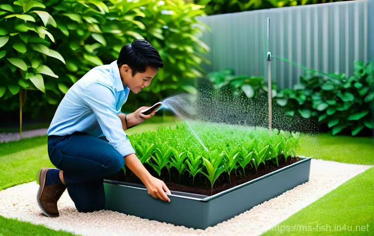 자동 급수 시스템 - **Prompt:** A clear, well-lit triptych (three-panel image) showcasing different types of automatic i... 자동 급수 시스템 - **Prompt:** A clear, well-lit triptych (three-panel image) showcasing different types of automatic i...