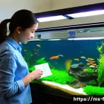 관상어 치료제 추천 - **Prompt:** A young, responsible male or female fish hobbyist (around 18-25 years old) carefully per...